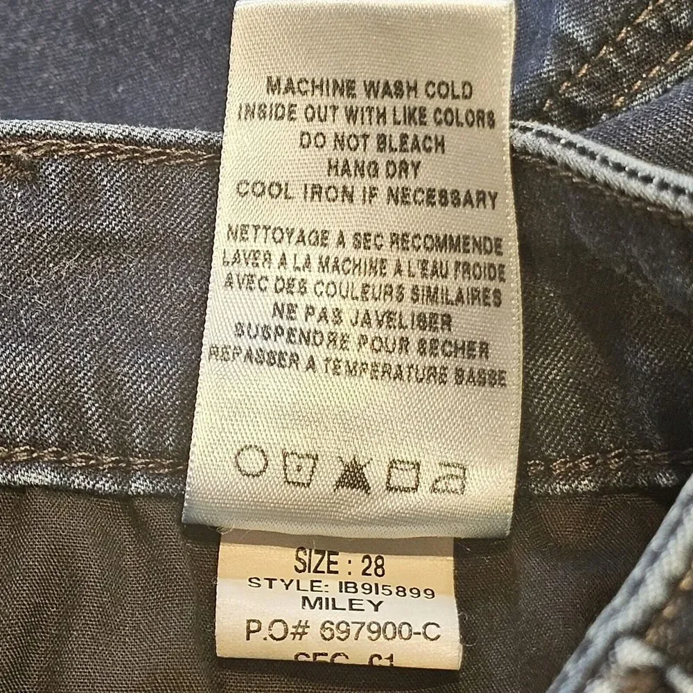 Joe's Jeans Womens Dark Wash Stretch Denim The Icon Skinny 3 Zip Pockets Size 28